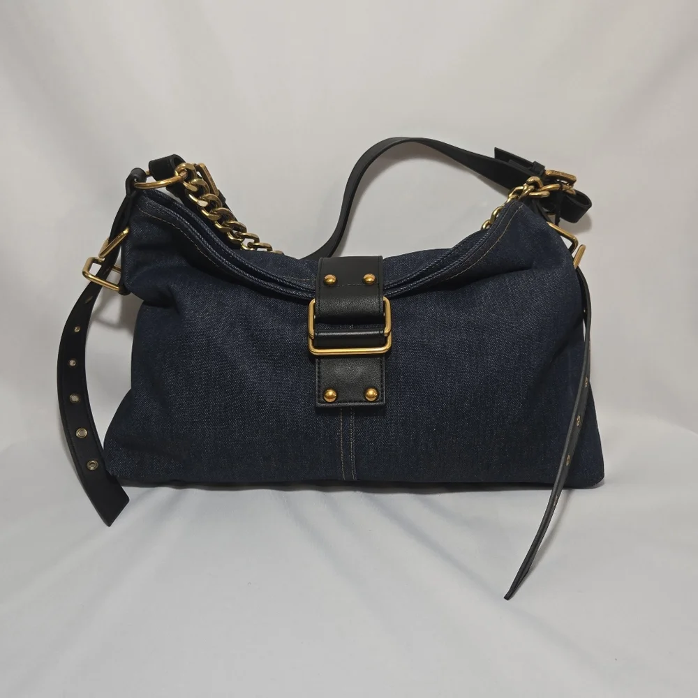 Steve Madden Balyssa Dark Demin Large Demin Hobo Purse